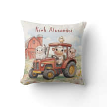 Watercolor babyschapen besturen rode tractor boerd
