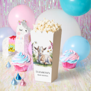 Watercolor babyschapen met wilde bloemen babyshowe bedankdoosjes