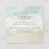 Watercolor Baker Artisan Bakery Vierkante Visitekaartje (Achterkant)