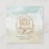 Watercolor Baker Artisan Bakery Vierkante Visitekaartje (Voorkant)