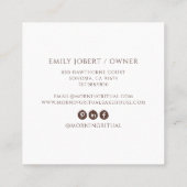 Watercolor Baker Dessert Caterer  Vierkante Visitekaartje (Achterkant)