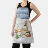 Watercolor Baking Christmas Cookie Bake Schort (Insitu)