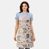 Watercolor Baking Tools Pattern Pink Schort (Gedragen)