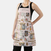 Watercolor Baking Tools Pattern Pink Schort (Insitu)