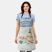 Watercolor Bakken Bakkers Gaan Bakken Schort (Gedragen)