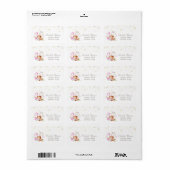 Watercolor Bakkerij Tools Bloemen Confetti Etiket (Full Sheet)