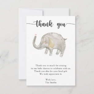 Watercolor ballon olifant bedankt 