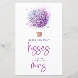 Watercolor ballonbloemen | Hoeveel kusjes bruid