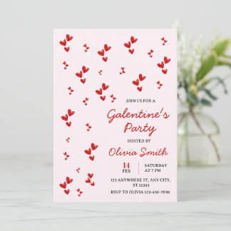 WATERCOLOR  BALLOONS GALENTINES DAY PARTY  INVITAT KAART