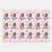 Watercolor Balloons & Photo Custom Kids Birthday Inpakpapier Vel (Voorkant)