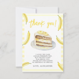 Watercolor Bananen Verjaardagsfeest Bedankt
