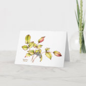 Watercolor barberry greeting card blank inside kaart (Voorkant)