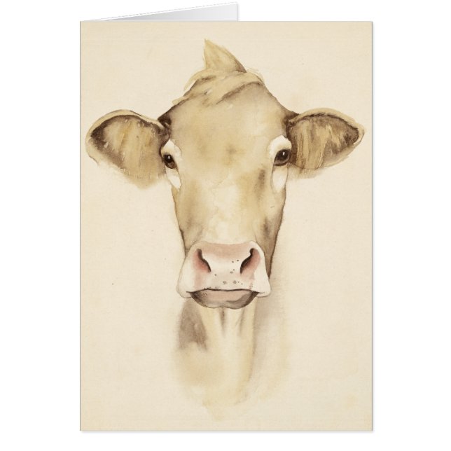 Watercolor Barn Animals | Cow (Voorkant)
