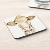 Watercolor Barn Animals | Cow Bier Onderzetter (Linkerzijde)