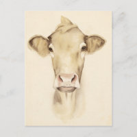 Watercolor Barn Animals | Cow