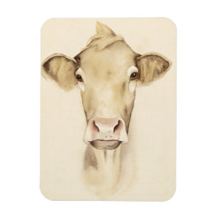 Watercolor Barn Animals Cow Magneet