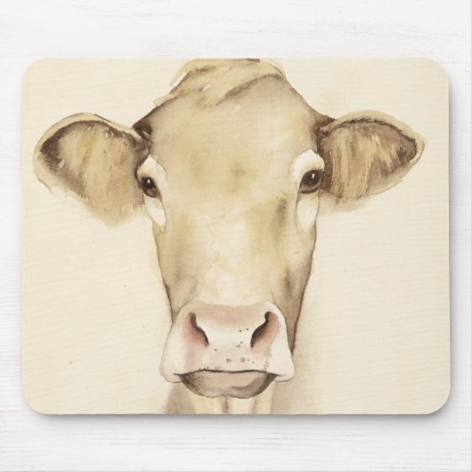 Watercolor Barn Animals | Cow Muismat (Voorkant)
