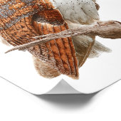 Watercolor Barn Owl Illustration Artwork Poster (Hoek)