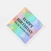 Watercolor Bath Bomb Birthday Paper Napkin Servet (Hoek)