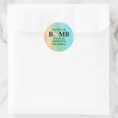 Watercolor Bath Bomb Birthday Sticker (Tas)