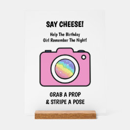 Watercolor Bath Bomb Photo Selfie Acrylic Sign Acryl Bord