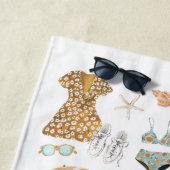 Watercolor Beach Bachelorette Party-weekend Strandlaken (In situ)