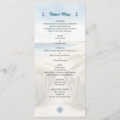 Watercolor Beach, Coastal New England Wedding Menu (Voorkant)