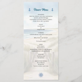 Watercolor Beach, Coastal New England Wedding Menu