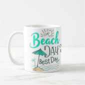 Watercolor Beach Day Best Day Mug Koffiemok (Links)