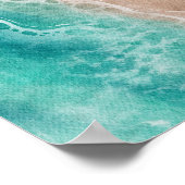 Watercolor Beach Ocean Waves Coastal Poster (Hoek)