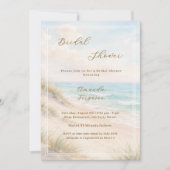 Watercolor beach sand dunes Bridal Shower Kaart (Voorkant)