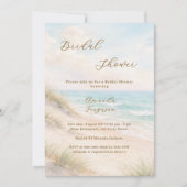Watercolor beach sand dunes Bridal Shower Kaart (Voorkant)