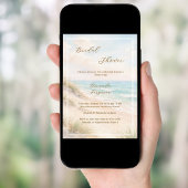 Watercolor beach sand dunes Bridal Shower Kaart