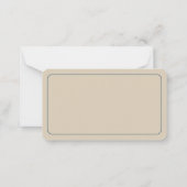 Watercolor Beach Seagull Monogram Notitiekaartje (Achterkant)