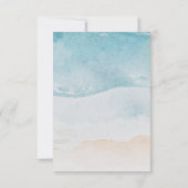 Watercolor Beach Seashells Sand Wedding Kaart (Achterkant)