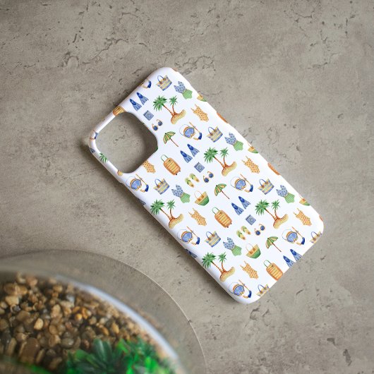 Watercolor Beach Vacation Travel  Case-Mate iPhone Case