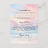 Watercolor Beach Wedding Details Informatiekaartje (Achterkant)
