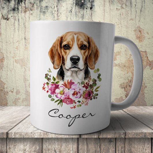 Watercolor Beagle Koffiemok