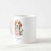 Watercolor Beagle Koffiemok (Voorkant links)