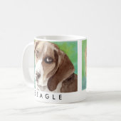watercolor Beagle-portret Koffiemok (Voorkant links)