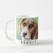 watercolor Beagle-portret Koffiemok (Links)