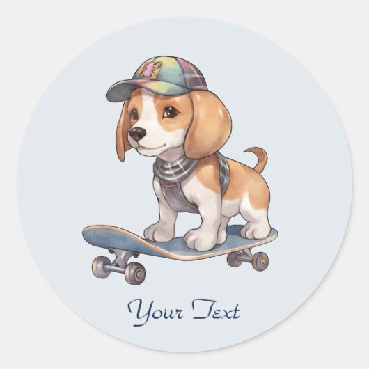Watercolor Beagle Sticker (Voorkant)