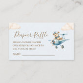 Watercolor Bear Baby shower boy Informatiekaartje (Voorkant)