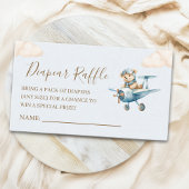 Watercolor Bear Baby shower boy Informatiekaartje