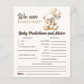 Watercolor Bear for Baby shower boy (Voorkant)