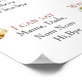 Watercolor Bee First Birthday Milestone Poster (Hoek)