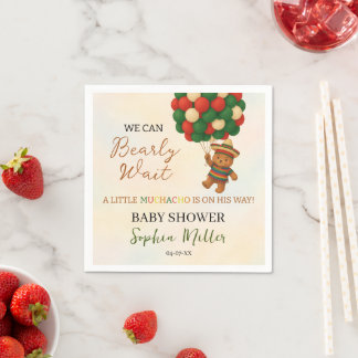 Watercolor Beer Baby Shower Fiesta Servet