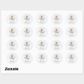 Watercolor Beer Eerste Verjaardag Favor Sticker (Vel)