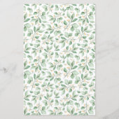 Watercolor Beer Groene Baby Shower Uitnodiging (Achterkant)