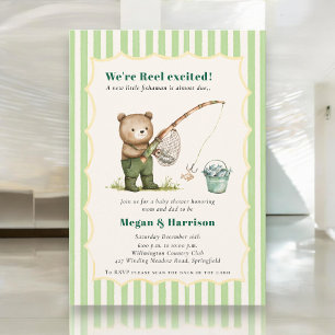 Watercolor Beer Vis Uitnodiging voor Baby Shower m